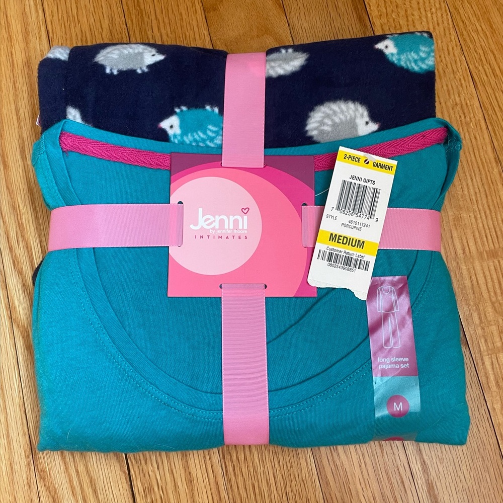 Jenni by Jennifer Moore 2-Piece Long Sleeve Pajama Set SIZE M